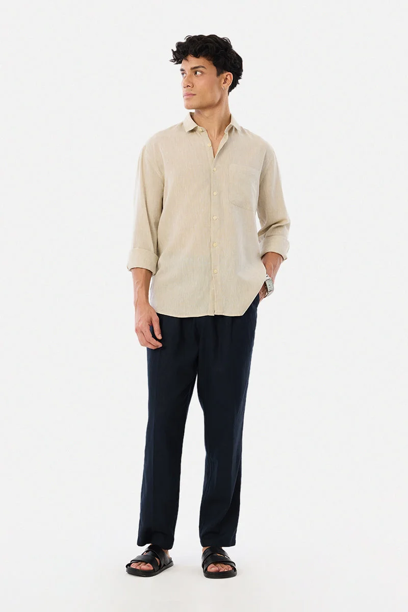 SNITCH Linen Blend Baggy Trousers